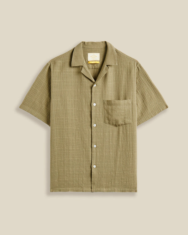 Portuguese Flannel GRAIN S/S SHIRT Khaki — Portuguese Flannel