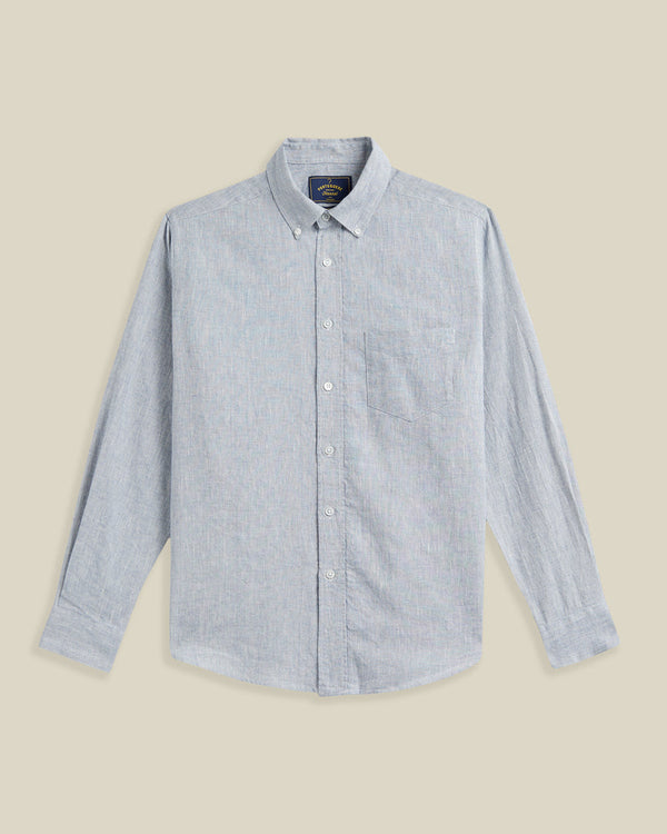 Portuguese Flannel GRANULAR L/S SHIRT Blue — Portuguese Flannel