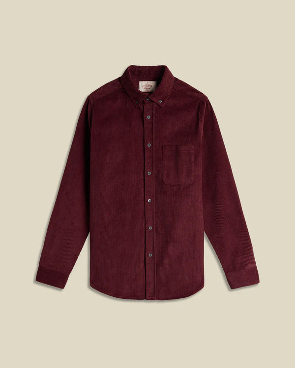 Portuguese Flannel LOBO 2.0 L/S SHIRT Bordeaux — Portuguese Flannel