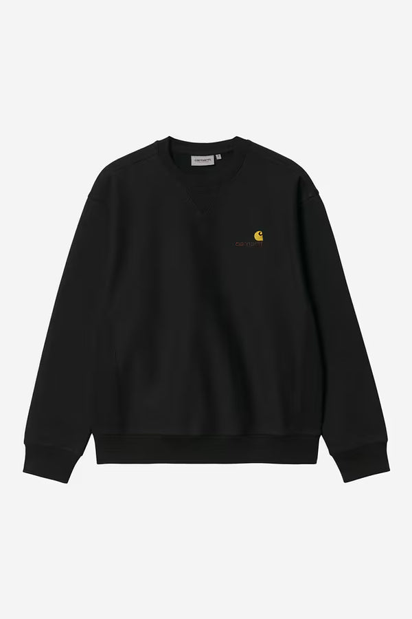 Pull Carhartt Wip AMERICAN SCRIP SWEAT Black — Carhartt wip