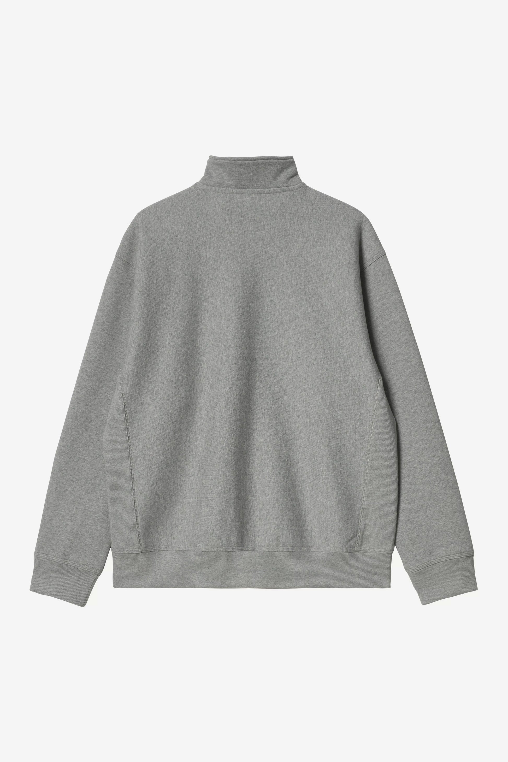 Pull Carhartt Wip HALF ZIP AMERICAN SCRIPT SWEAT Grey Heather