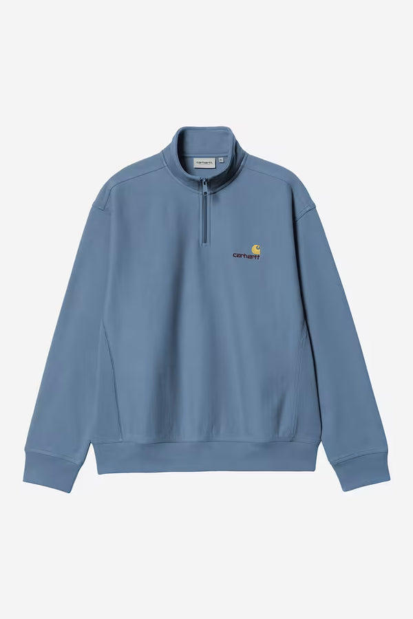Pull Carhartt Wip HALF ZIP AMERICAN SCRIPT SWEAT Sorrent — Carhartt wip
