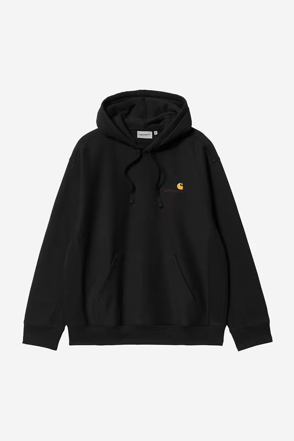 Pull Carhartt Wip HOODED AMERICAN SCRIPT SWEAT Black — Carhartt wip
