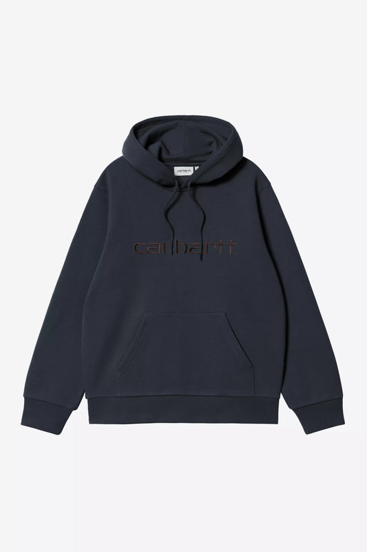 Pull Carhartt Wip HOODED CARHARTT SWEAT Deep Night Palisander