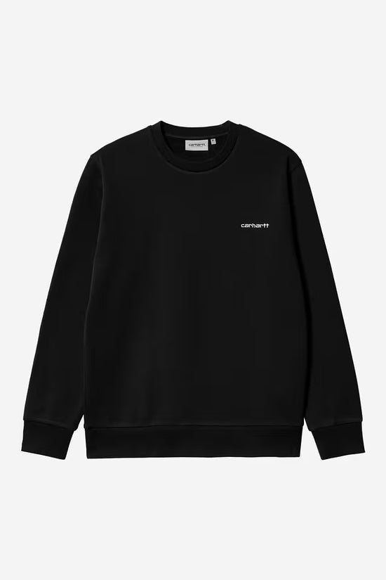 Pull Carhartt Wip SCRIPT EMBROIDERY SWEAT Black White — Carhartt WIP