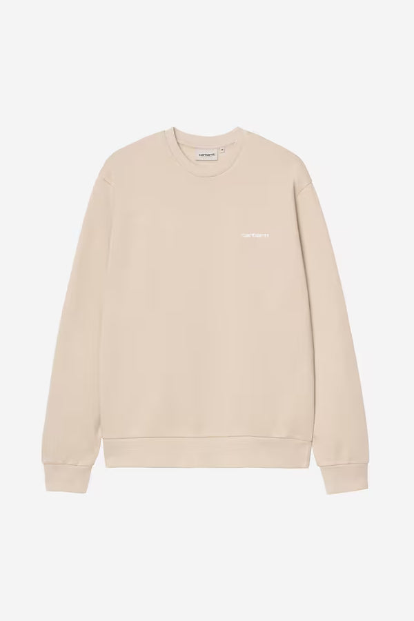 Pull Carhartt Wip SCRIPT EMBROIDERY SWEAT Fleur De Sel White — Carhartt wip