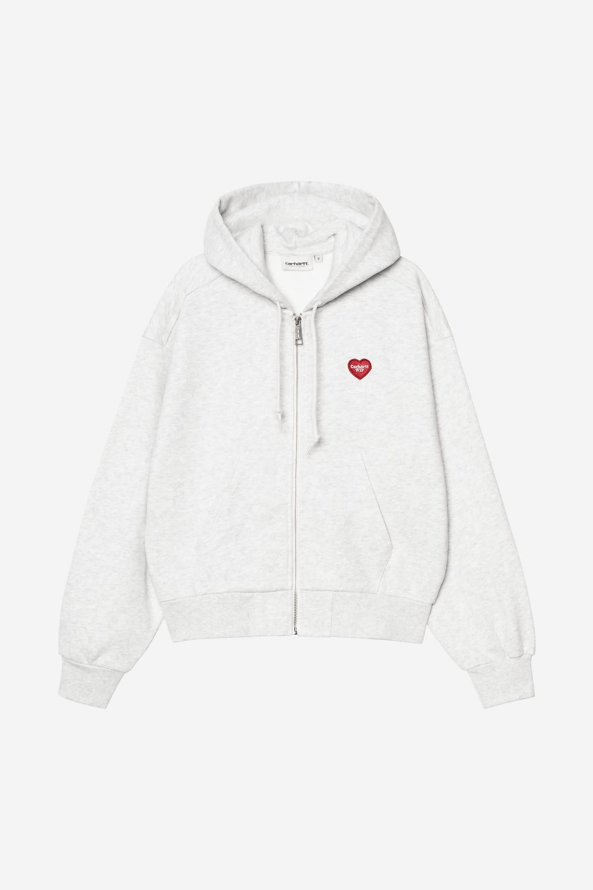 Pull Carhartt Wip W HOODED HEART II JACKET Ash Heather