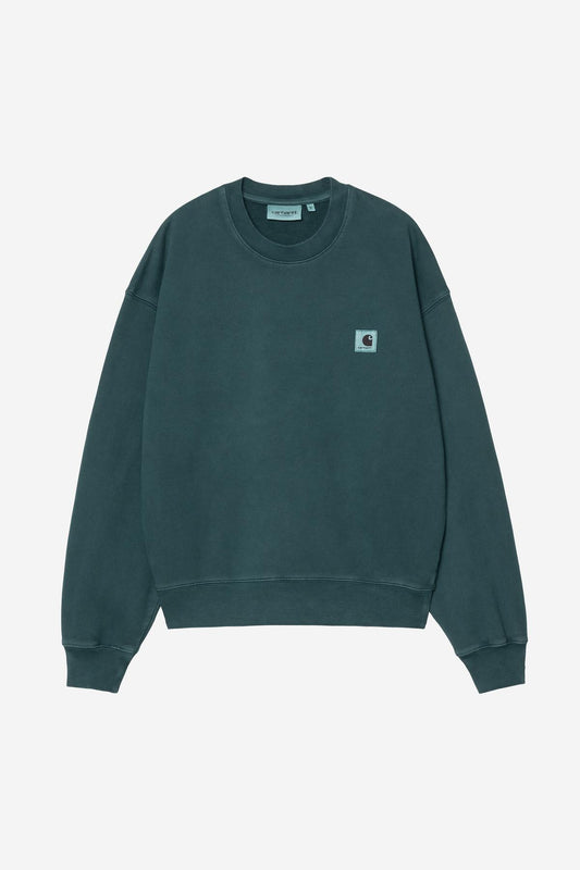 Pull Carhartt Wip W NELSON SWEAT Deep Lagoon