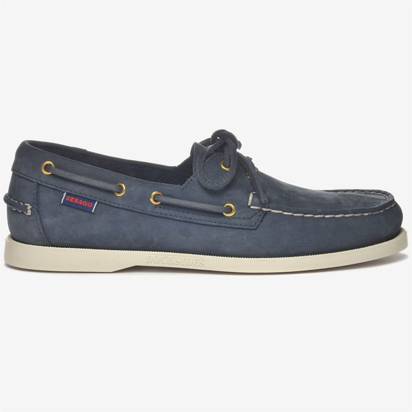 SEBAGO DOCKSIDES PORTLAND NUBUCK BLUE UNIVERSE — Sebago
