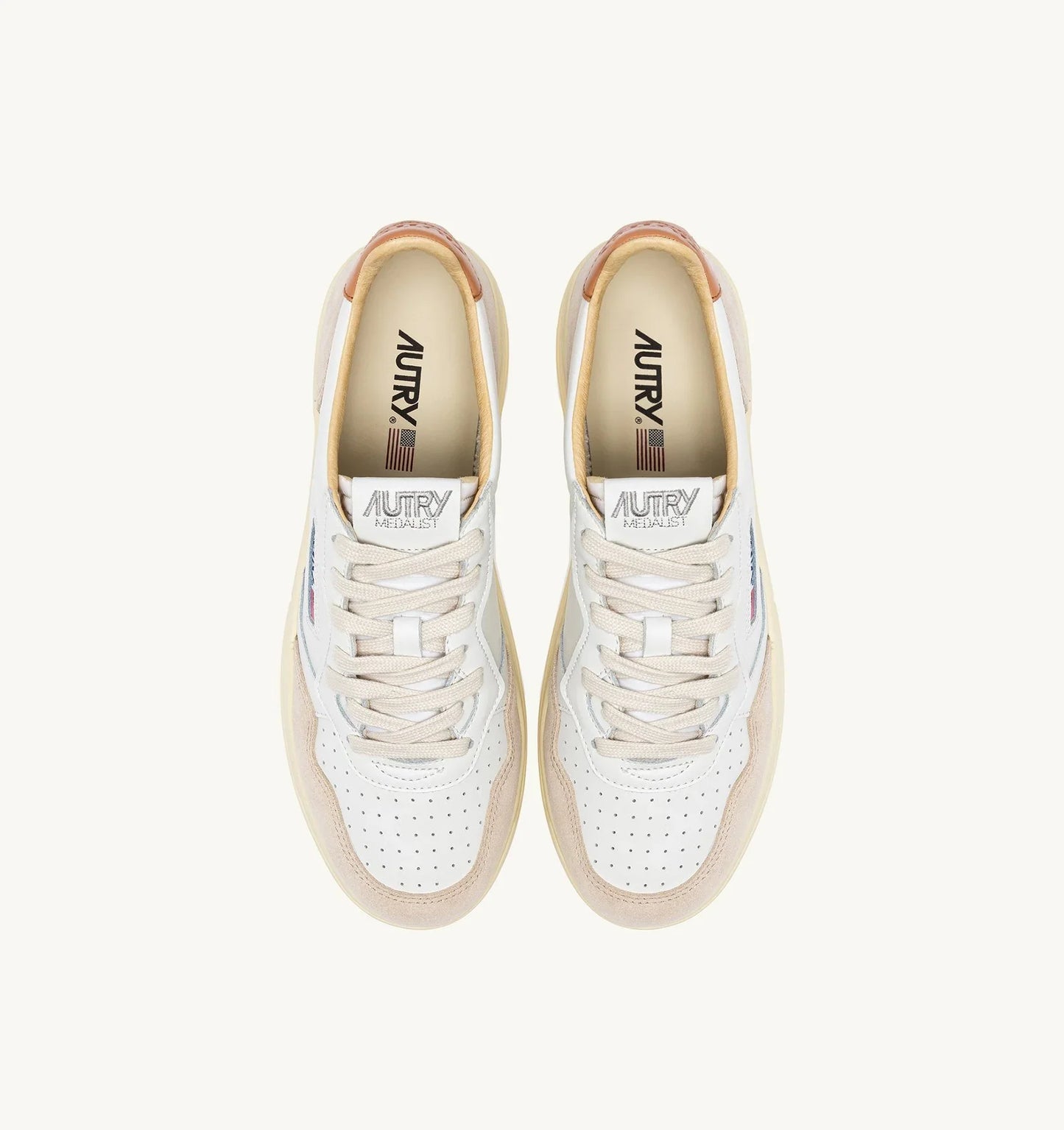Autry MEDALIST LOW Cuir et Suede Sand