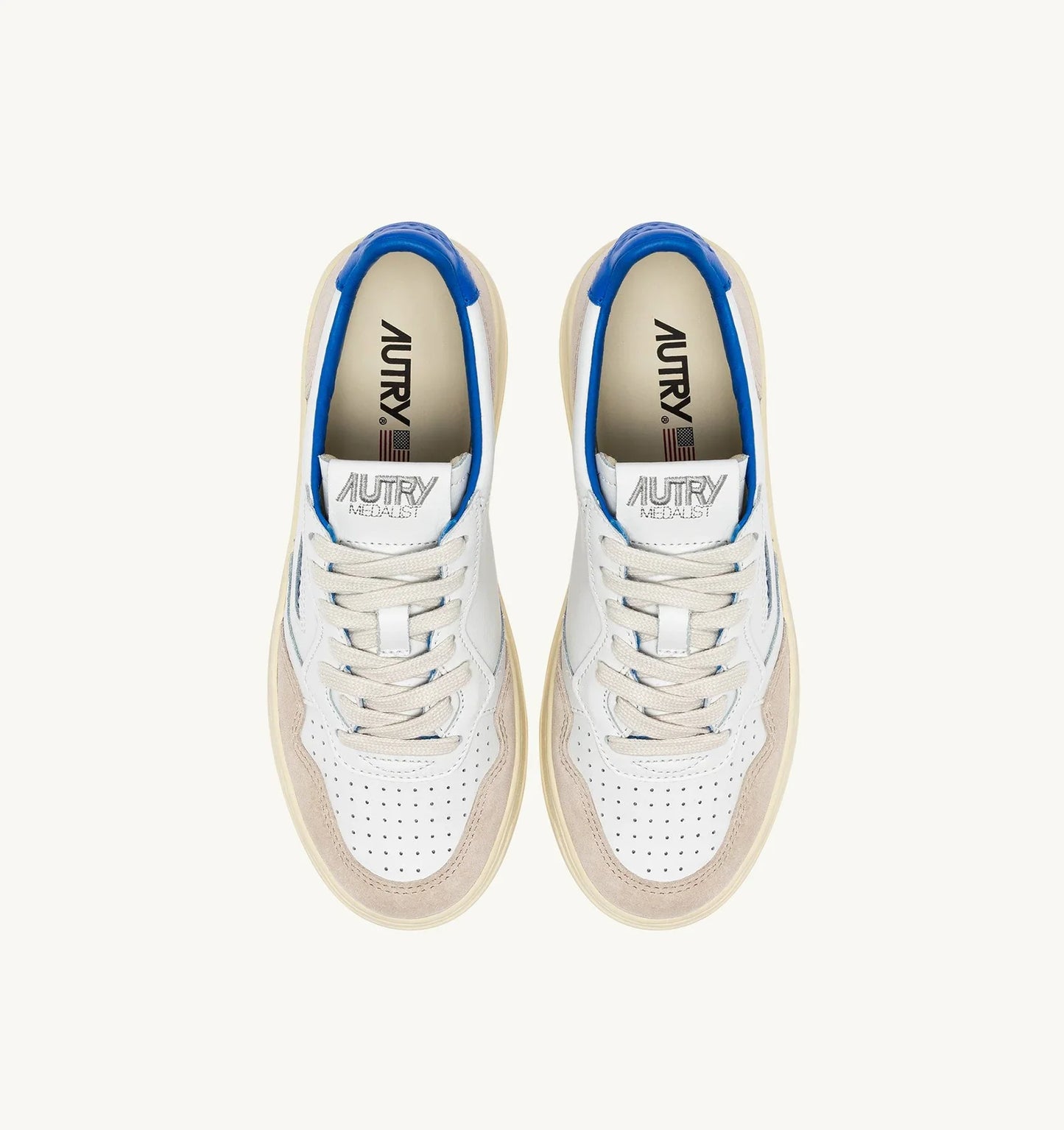Autry Medalist Low White Blue