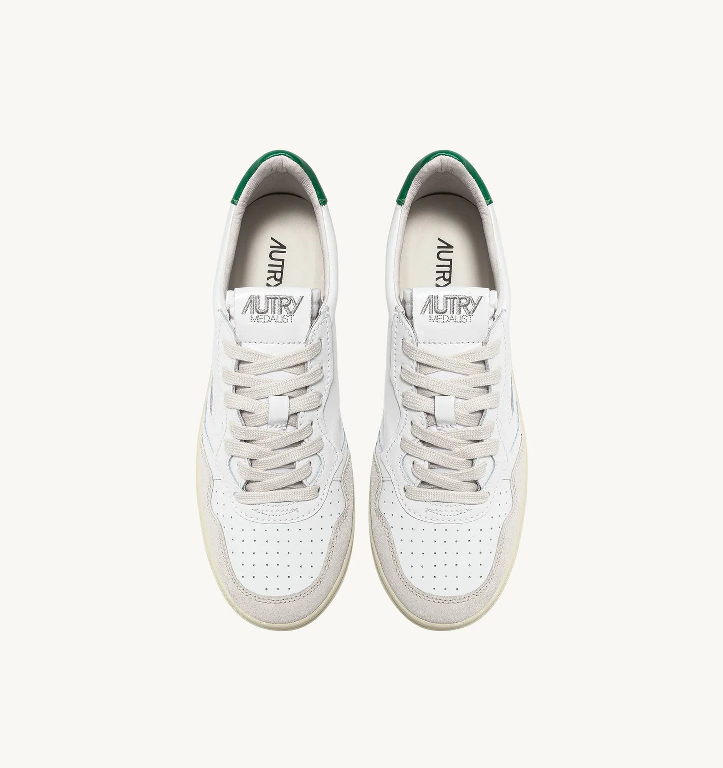 Autry MEDALIST LOW Cuir et Suede Vert