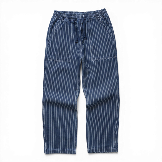 Service Works PINSTRIPE DENIM CHEF PANTS Indigo — Service Works