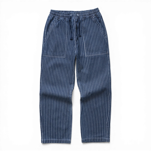 Service Works PINSTRIPE DENIM CHEF PANTS Indigo — Service Works