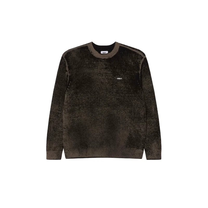 Sweat OBEY SPRAY EFFECT SWEATER Black Multi