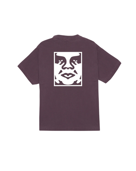 T SHIRT OBEY BOLD ICON FACE Pigment Plum Perfect