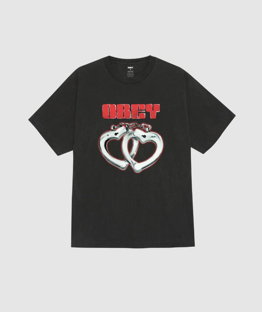 T SHIRT OBEY CUFFS Pigment Dusty Black