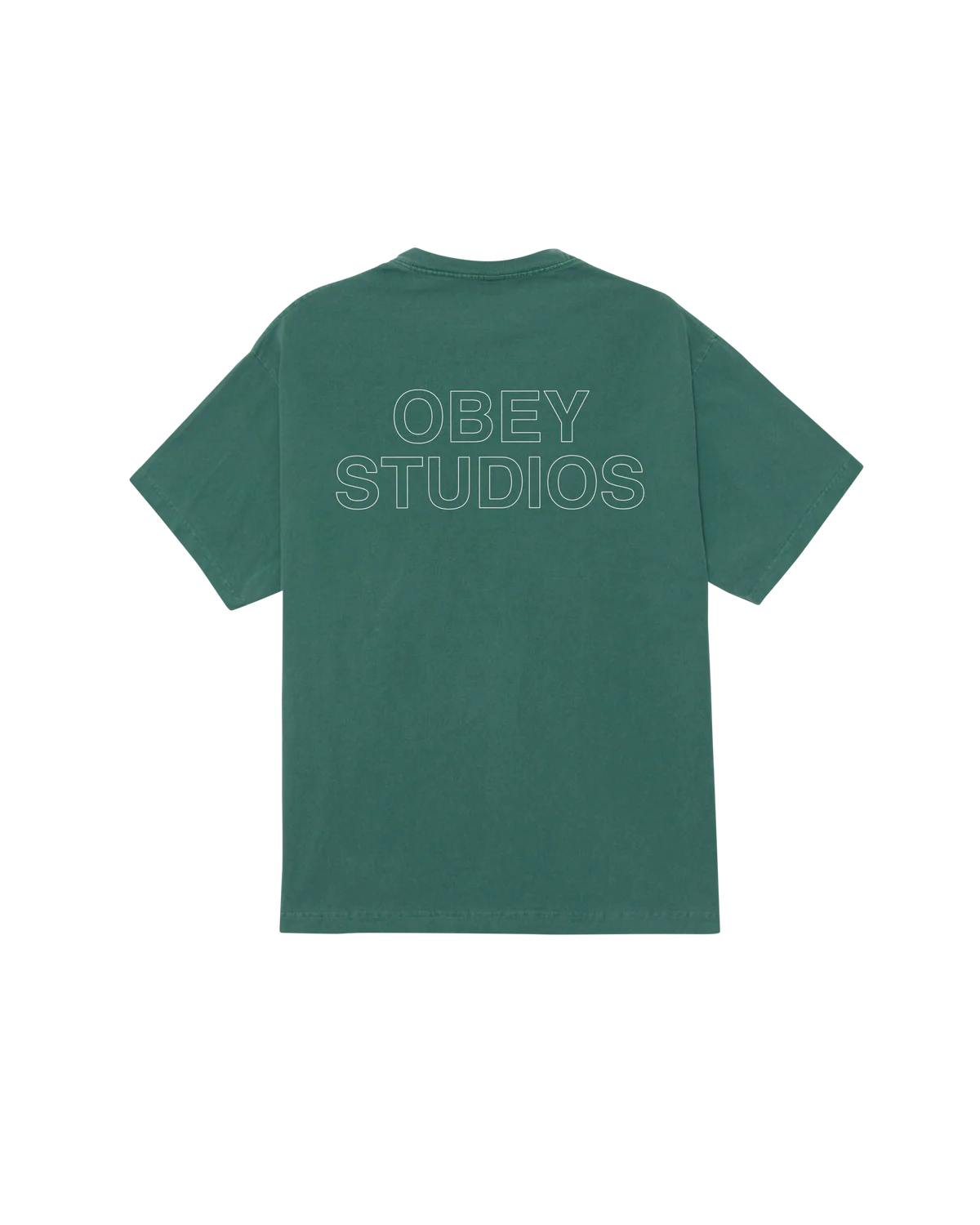 T SHIRT OBEY STUDIOS OUTLINE Pigment Rain Forest