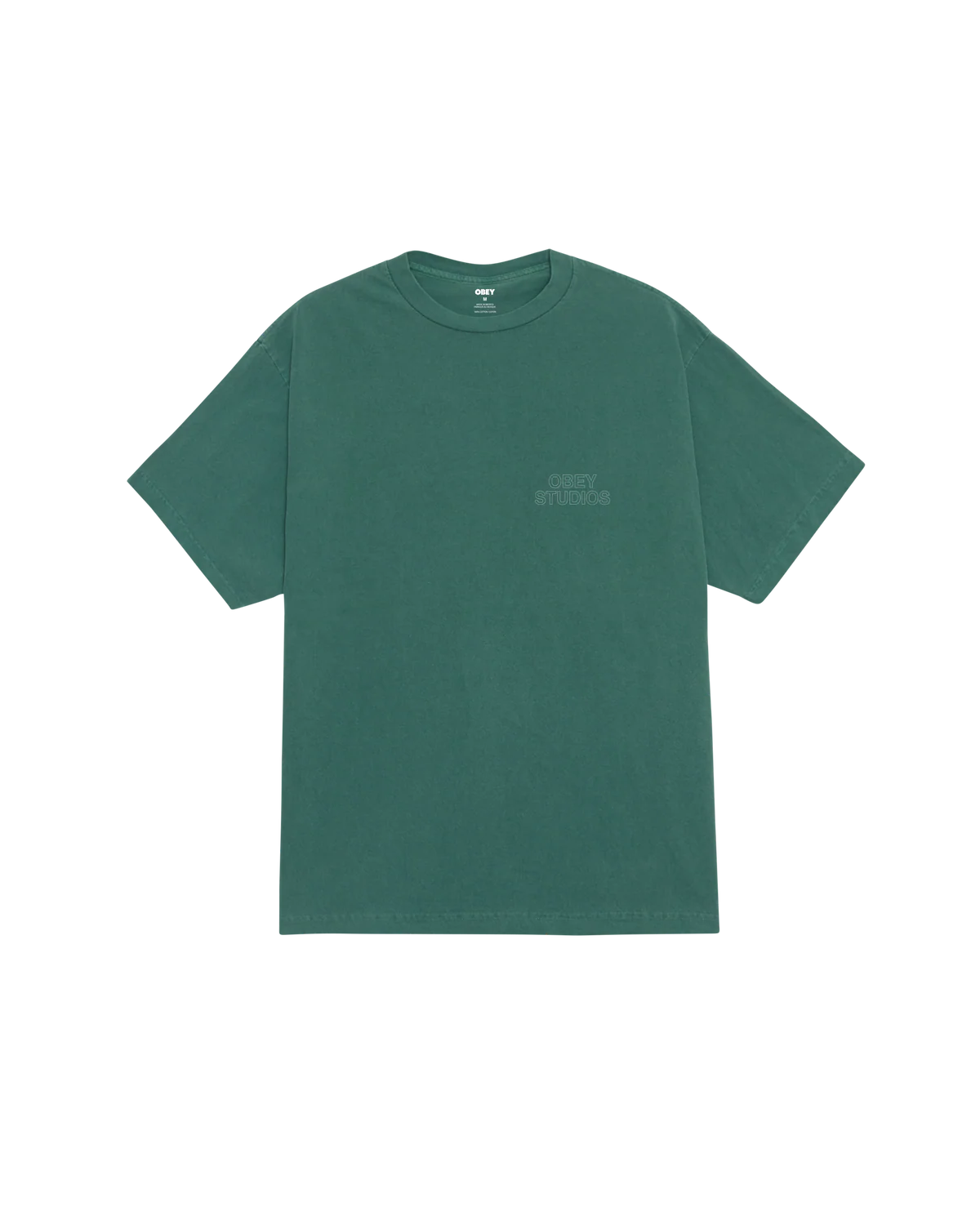 T SHIRT OBEY STUDIOS OUTLINE Pigment Rain Forest