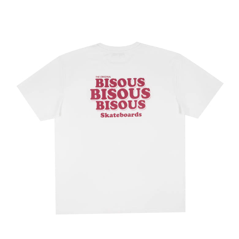 T Shirt Bisous Skateboards GREASE White
