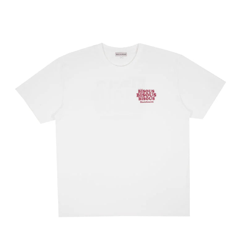 T Shirt Bisous Skateboards GREASE White