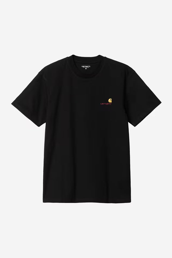 T Shirt Carhartt Wip AMERICAN SCRIPT S/S TEE Black — Carhartt wip