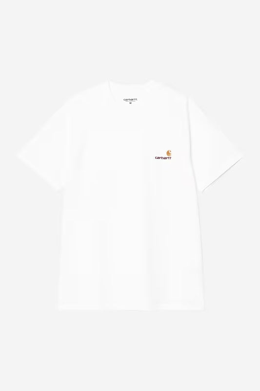 T Shirt Carhartt Wip AMERICAN SCRIPT S/S TEE White