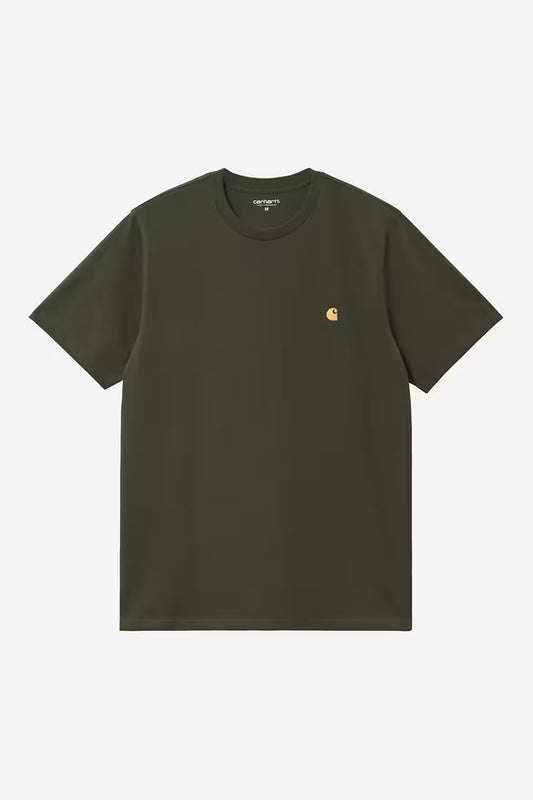 T Shirt Carhartt Wip CHASE S/S TEE Olive Gold