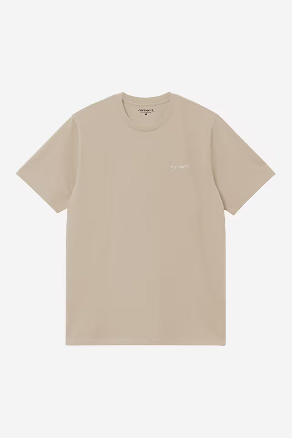 T Shirt Carhartt Wip SCRIPT EMBROIDERY S/S TEE Fleur De Sel White — Carhartt wip