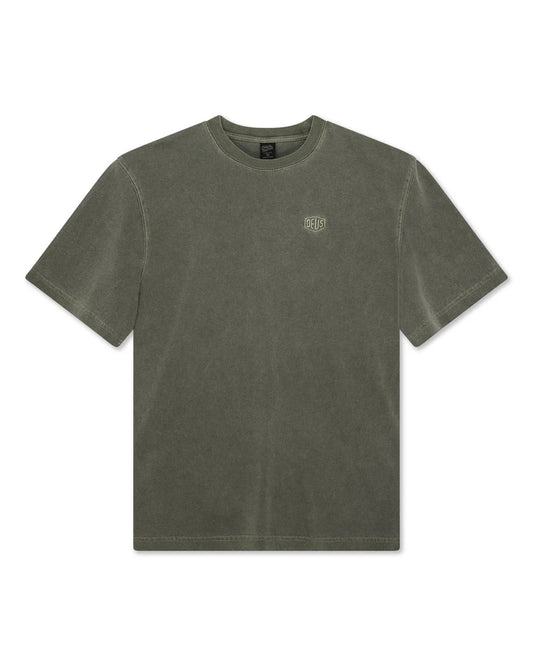 T Shirt Deus Ex Machina SHIELD DYED S/S TEE Cypress Green