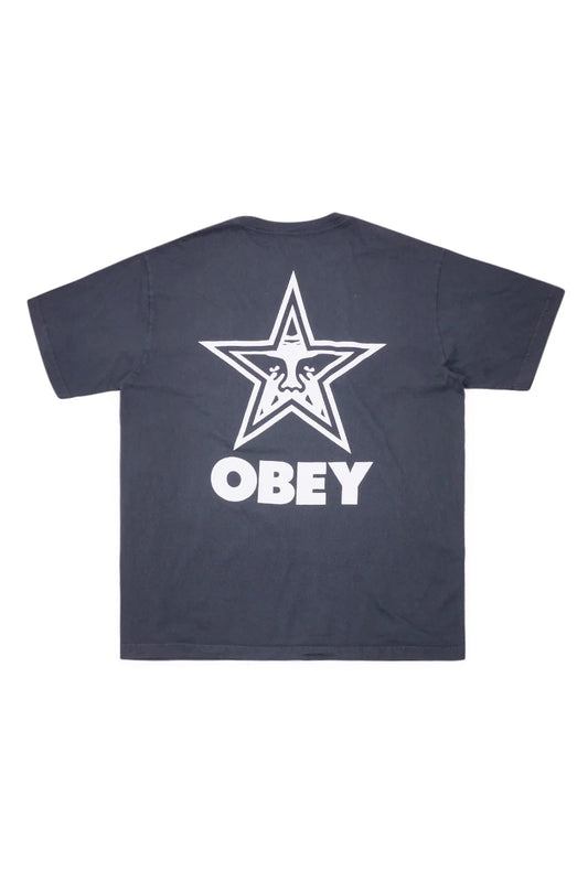T Shirt Obey OBEY BOLD STAR PIG S/S TEE Pigment Vintage Black
