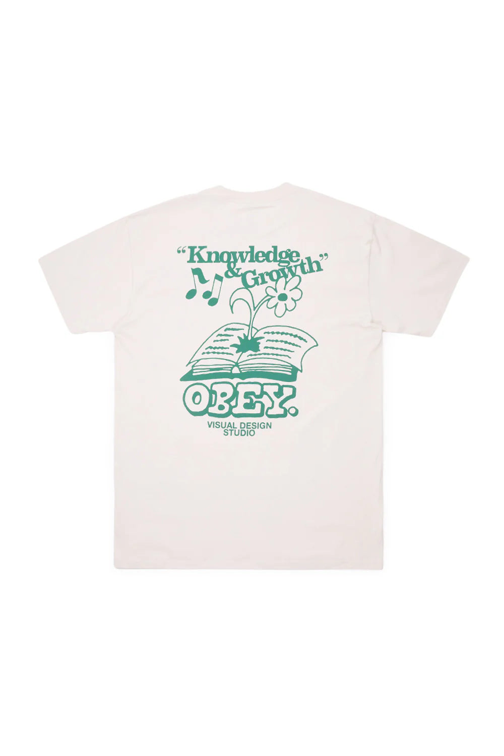 T Shirt Obey OBEY KNOWLEDGE & GROWTH S/S T Cream