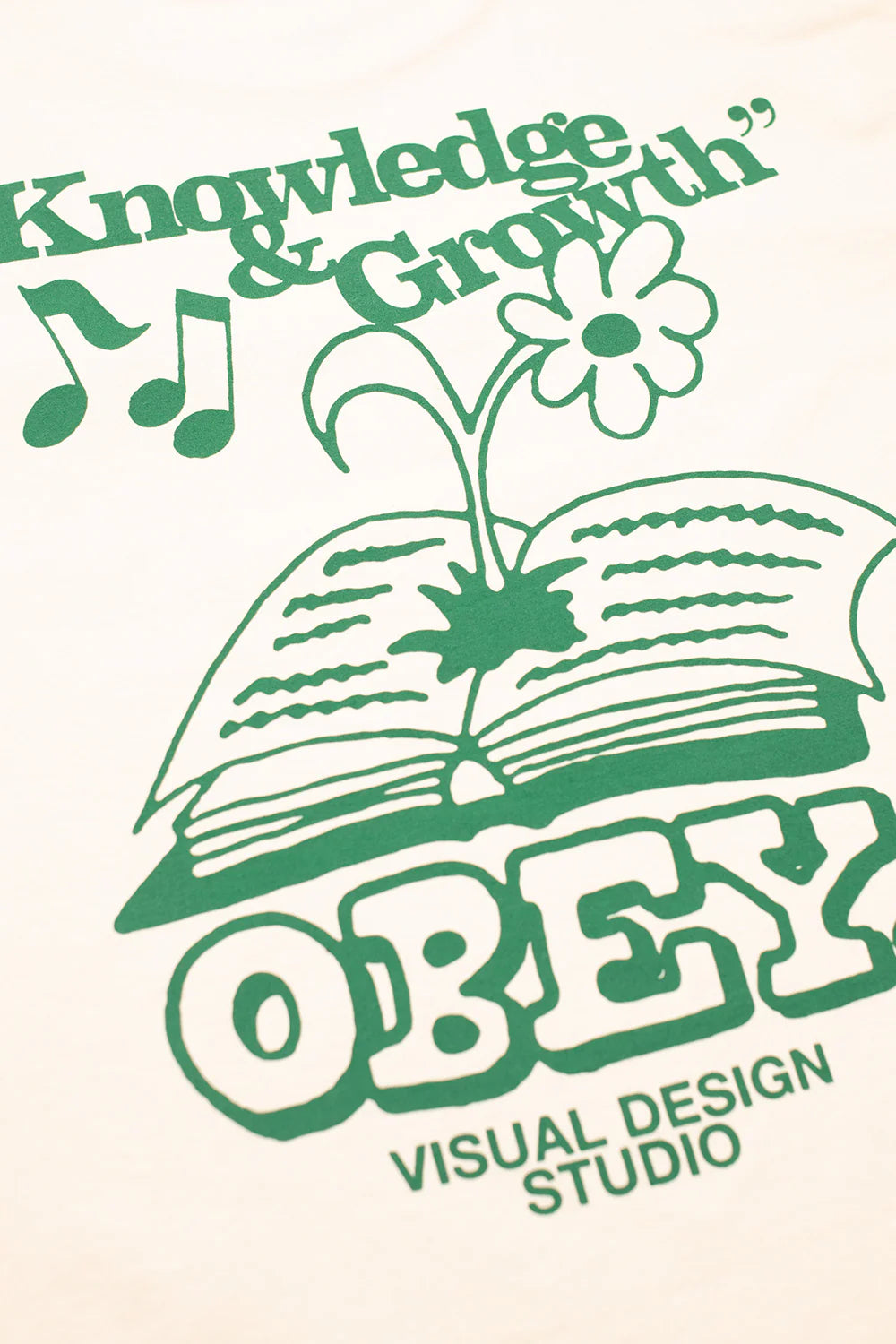 T Shirt Obey OBEY KNOWLEDGE & GROWTH S/S T Cream