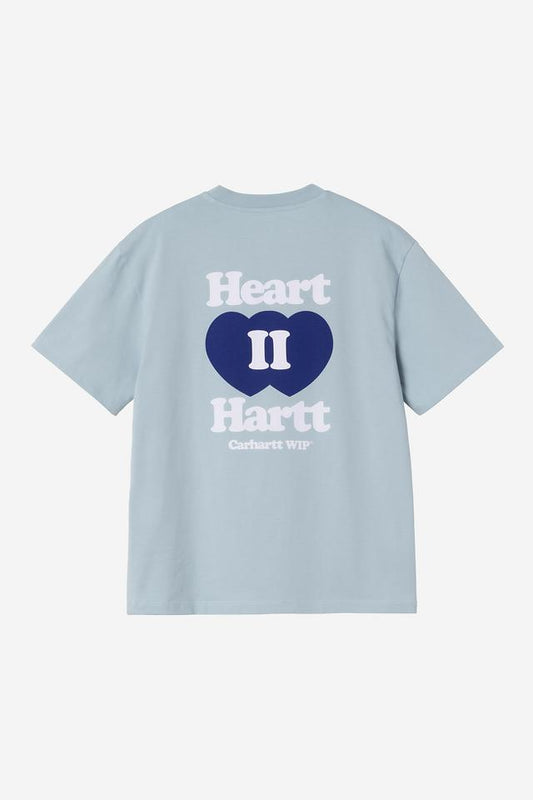 T Shirt Carhartt Wip W HEART II S/S TEE Blue Fog