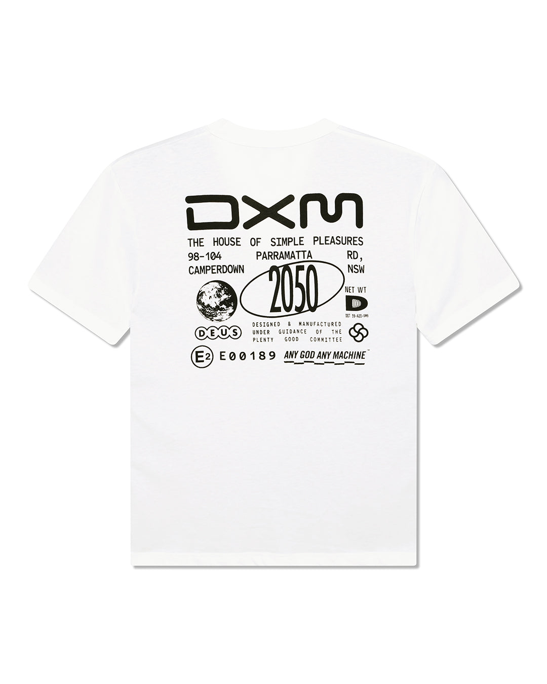 T Shirt Deus Ex Machina COMMITEE S/S TEE Vintage White