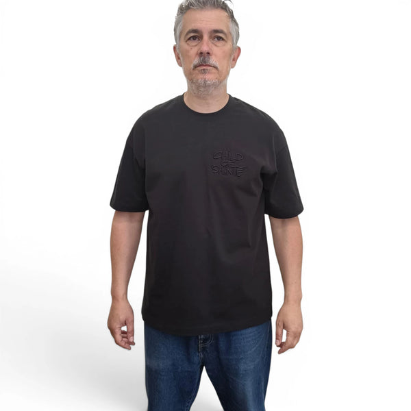 T Shirt Saint-Etienne Child Of Sainté 3D EMB COS S/S TEE Black — Child Of Sainté