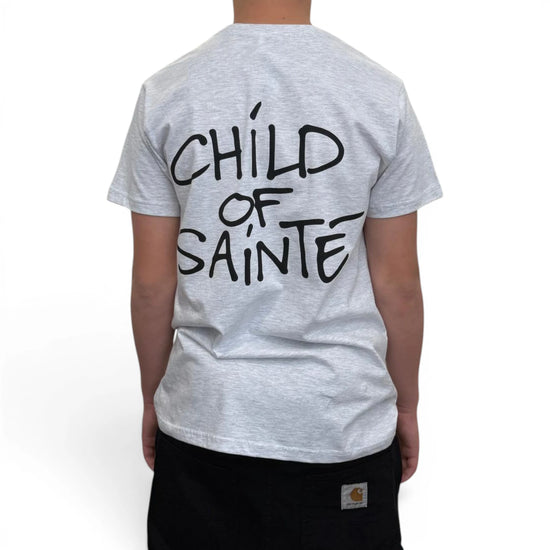 T Shirt Saint-Etienne Child Of Sainté BACK COS Ash Grey/Black — Child Of Sainté