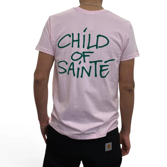 T Shirt Saint-Etienne Child Of Sainté BACK COS Orchid Pink/Green — Child Of Sainté