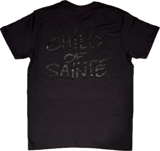Tee Shirt Saint-Etienne Child Of Sainté Back Noir Usé
