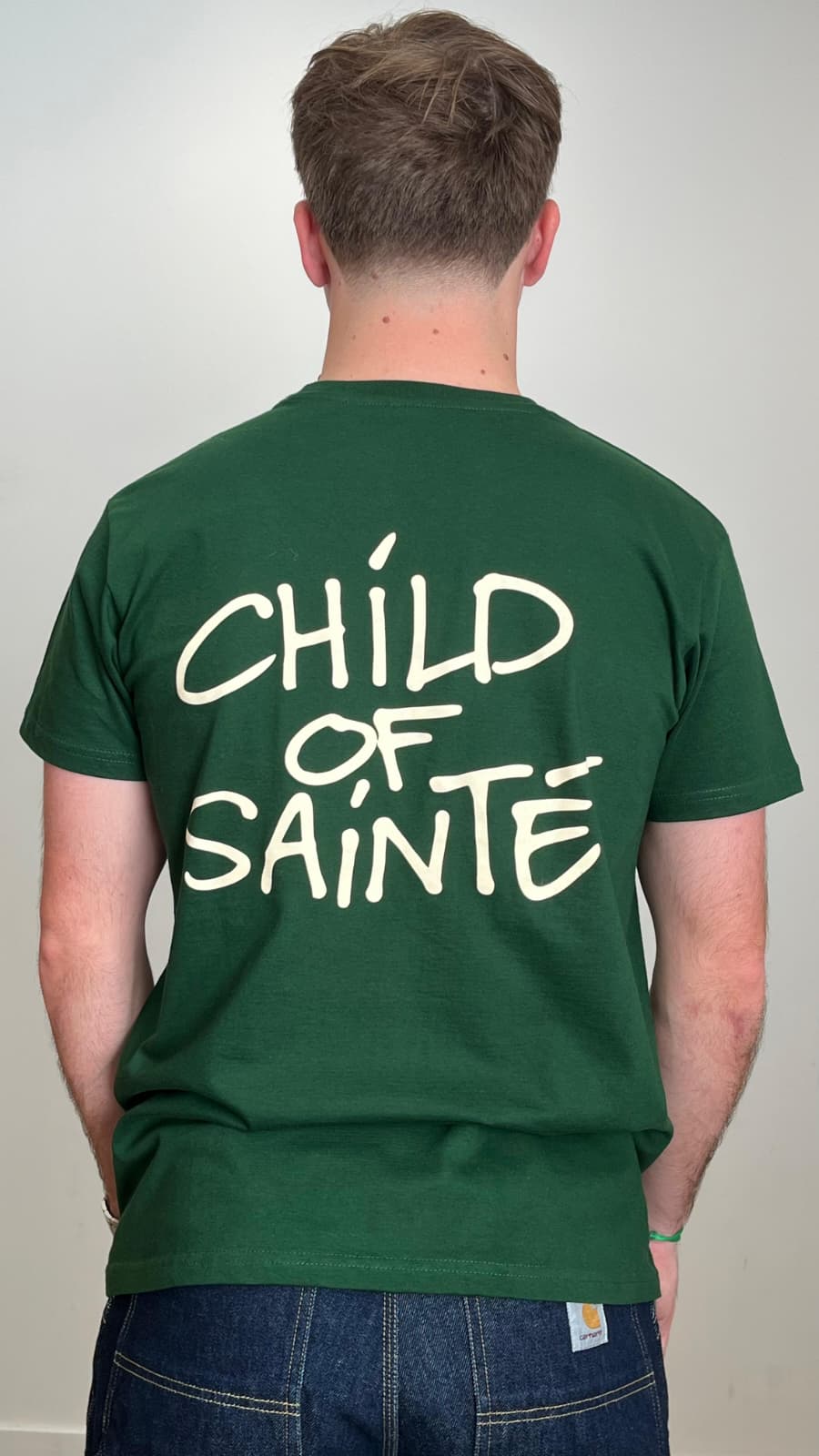 Tee Shirt Saint-Etienne Child Of Sainté Back Vert