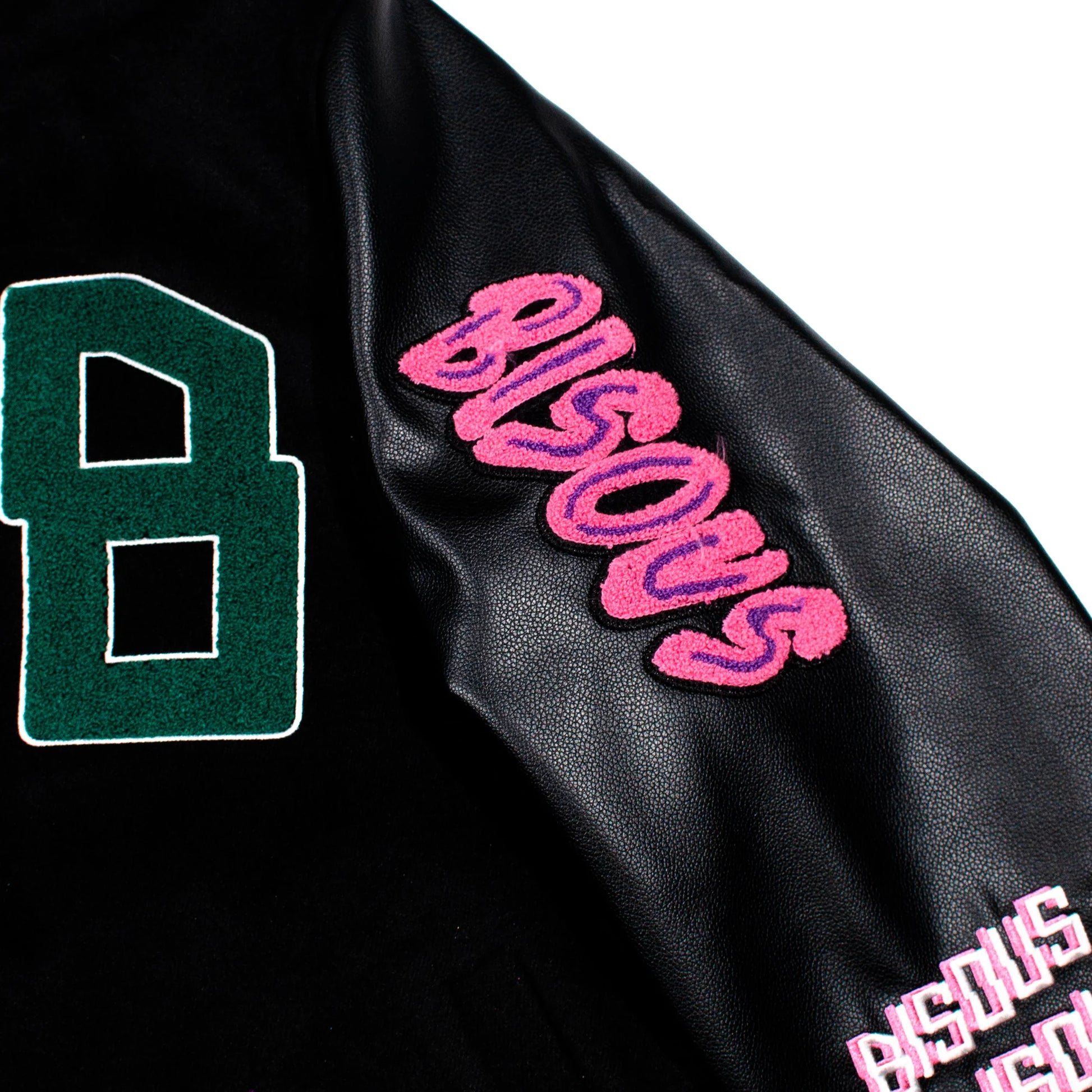 Veste Bisous Skateboards VARSITY JACKET Black