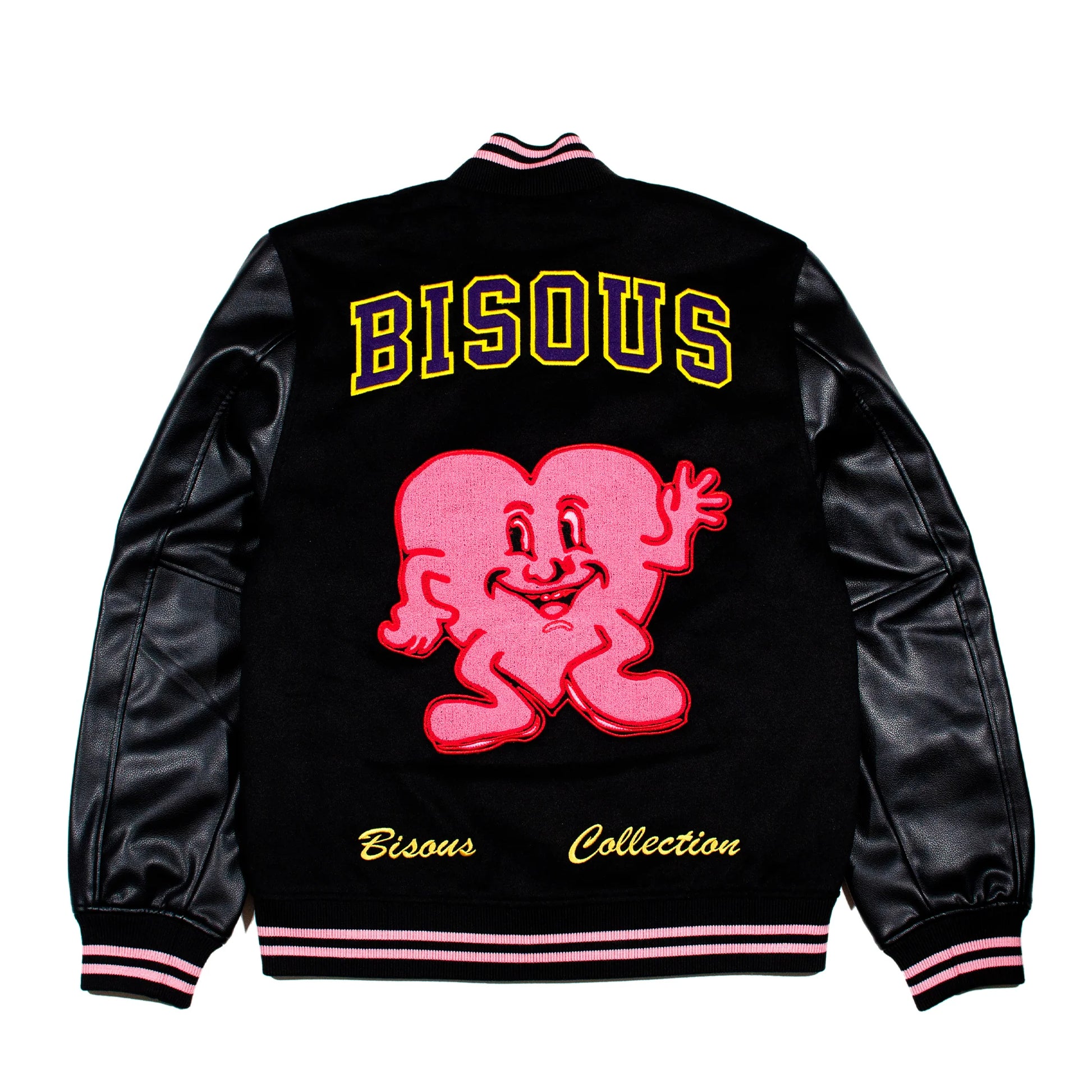 Veste Bisous Skateboards VARSITY JACKET Black