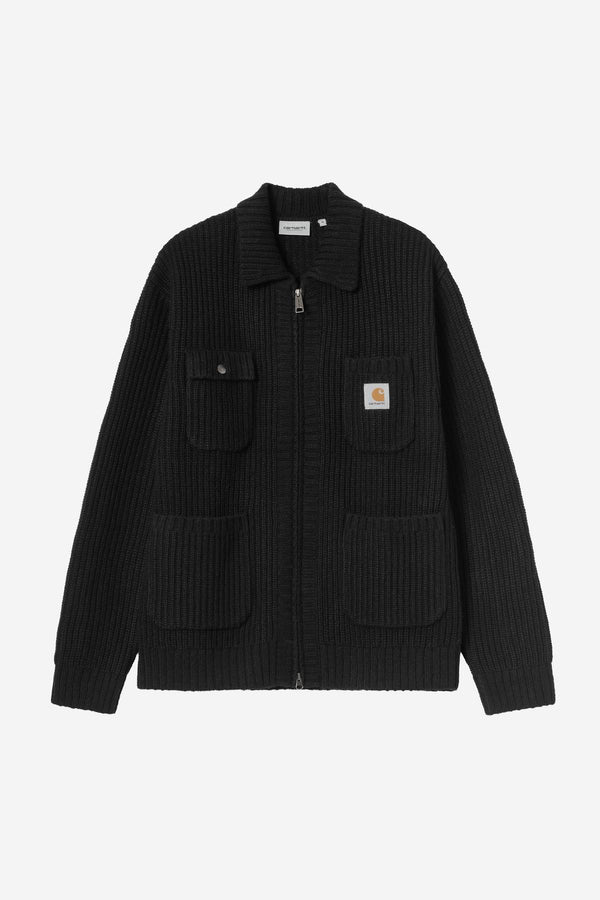 Veste Carhartt Wip CHORE KNIT JACKET Black — Carhartt Wip