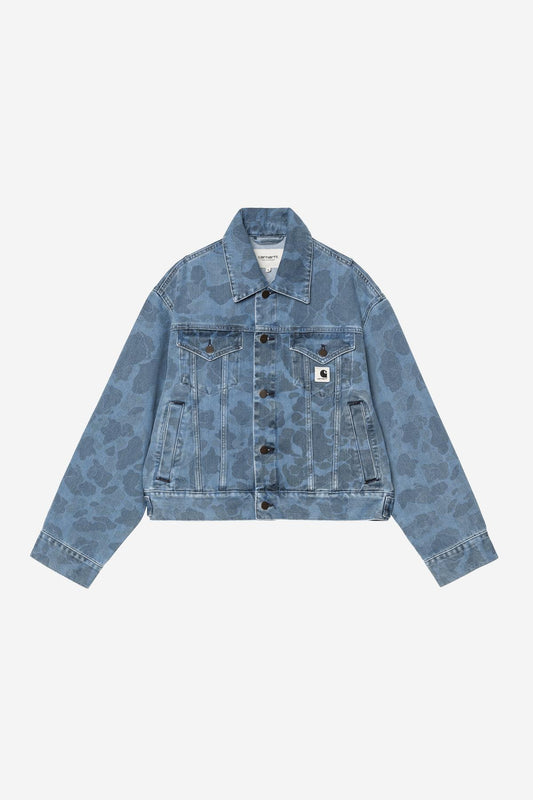 Veste Carhartt Wip W DUCK ORELL JACKET Camo Duck Blue bleached
