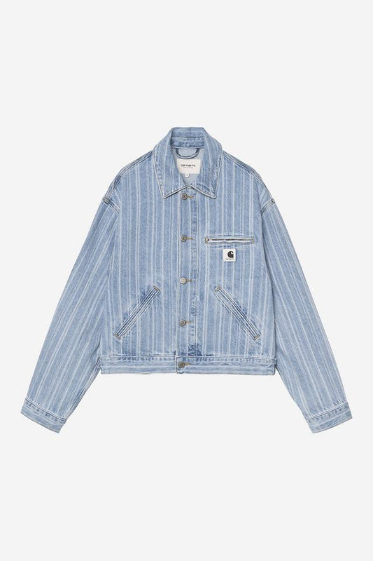 Veste Carhartt Wip W RYLAN STRIPE JACKET Blue Stone Bleached