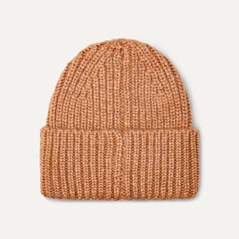 W CHUNKY RIB BEANIE Camel
