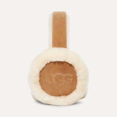 W SHEEPSKIN EMBROIDERY EARMUFF Chestnut