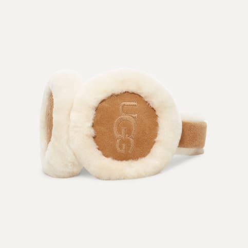 W SHEEPSKIN EMBROIDERY EARMUFF Chestnut