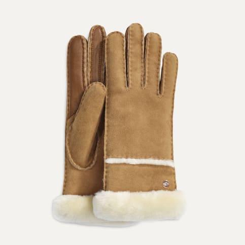 W SHEEPSKIN SEAMED GLOVE Chesnut