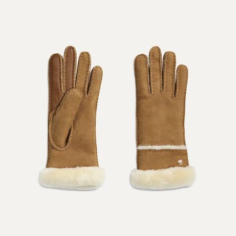 W SHEEPSKIN SEAMED GLOVE Chesnut